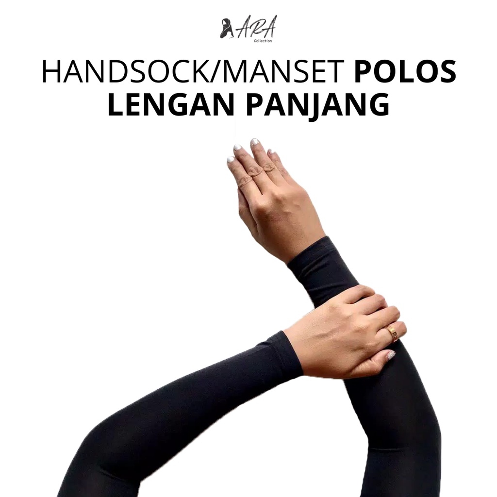 Manset Deker Handsock Polos Lengan Panjang Tangan Wanita ARA