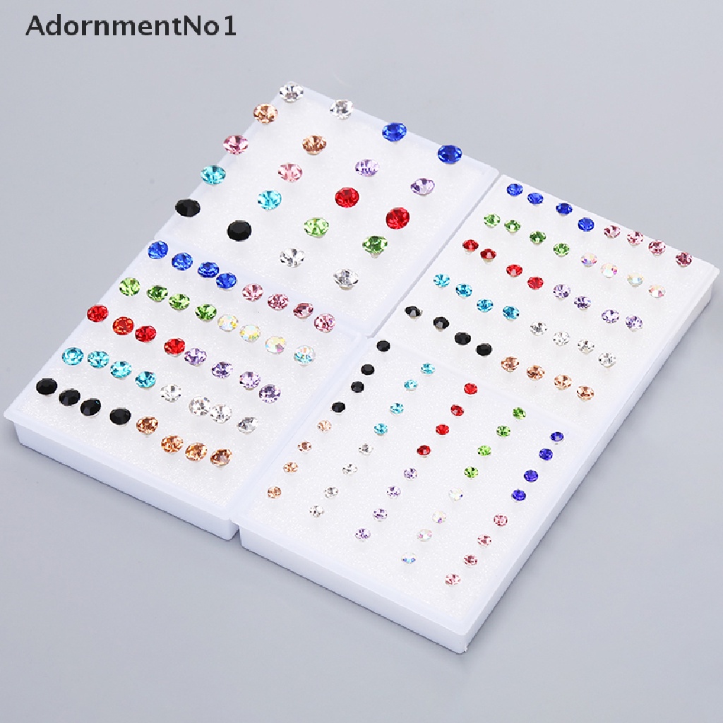 (AdornmentNo1) 10 Pasang / 20 Pasang / Set Anting Tusuk Kecil Hias Kristal Berlian Imitasi Untuk Wanita