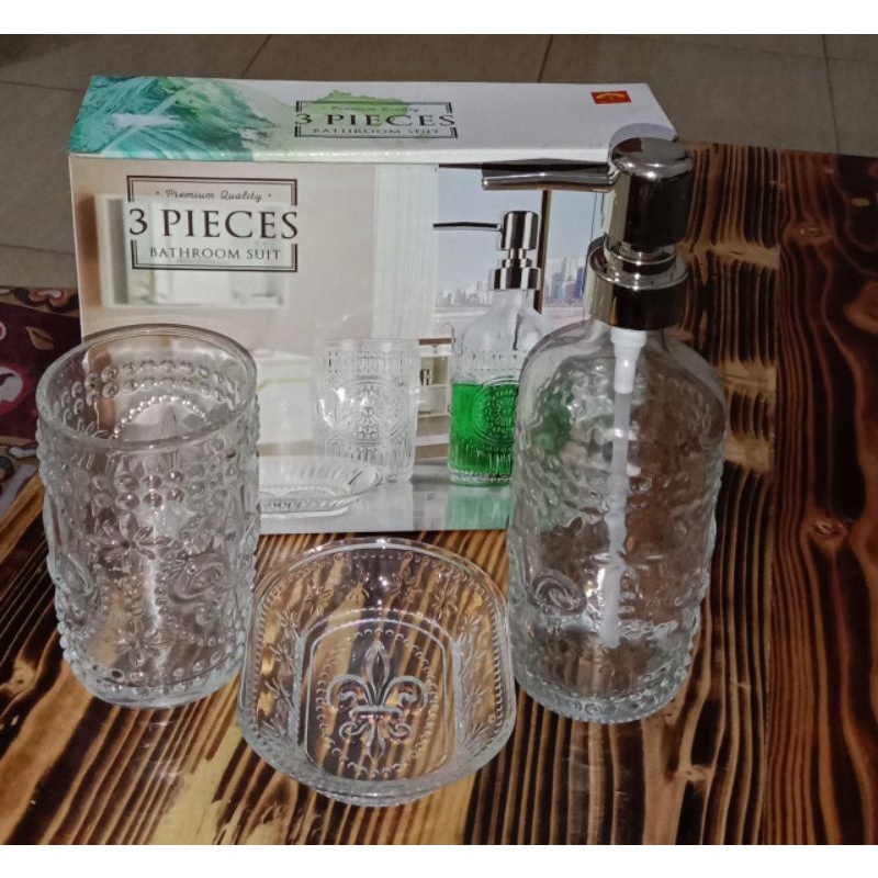 Bathroom Suit Glass Set 3 pcs