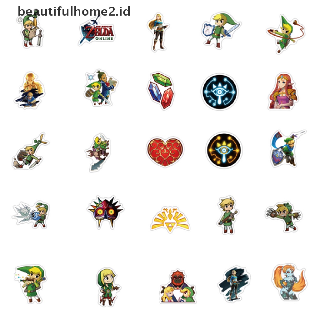 (Beautifulhome2) Buku Literatur Bahasa MandarinId 50pcs Stiker Graffiti The Legend Of Zelda Anti Air