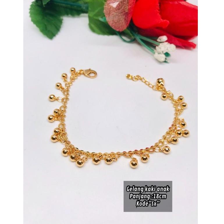 [THB. 728949] Gelang Kaki Anak Bola Emas India Xuping