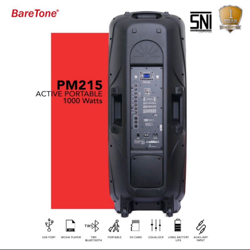 Speaker Portable Baretone PM215  Double Speaker Meeting PM 215 Original