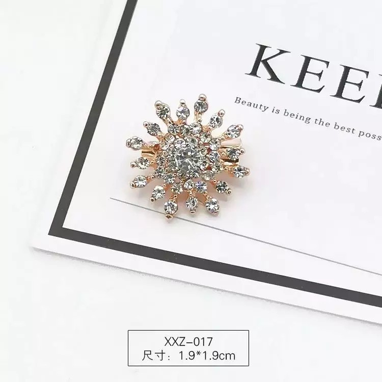 Fashion Korea Kreatif Berlian Imitasi Angsa Busur Kecil Bros Berlian Imitasi Mengkilap Bunga Bintang Berujung Lima Bros Kecil Populer Semua Pertandingan Aksesoris Unisex Bros-15#