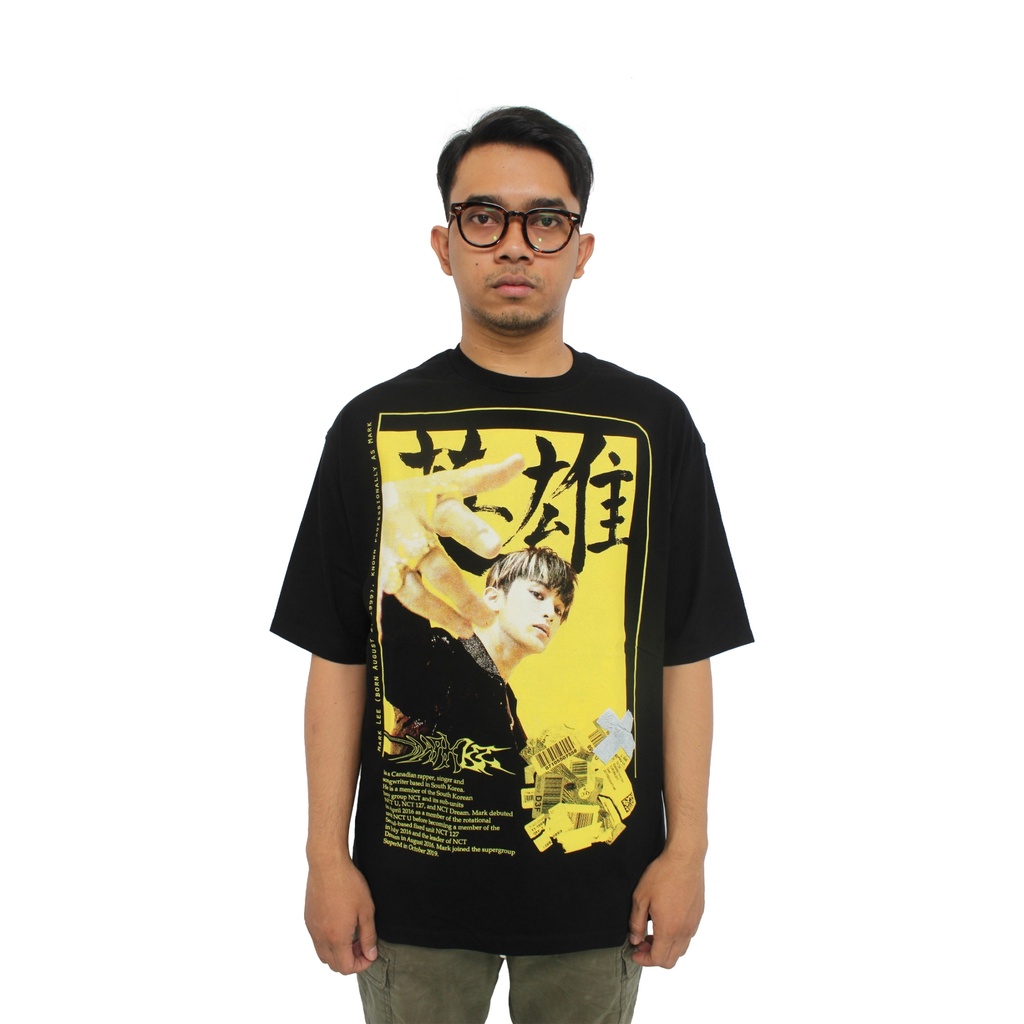 KAOS PRIA OVERSIZE TOXIC1805 MARK LEE HITAM PREMIUM