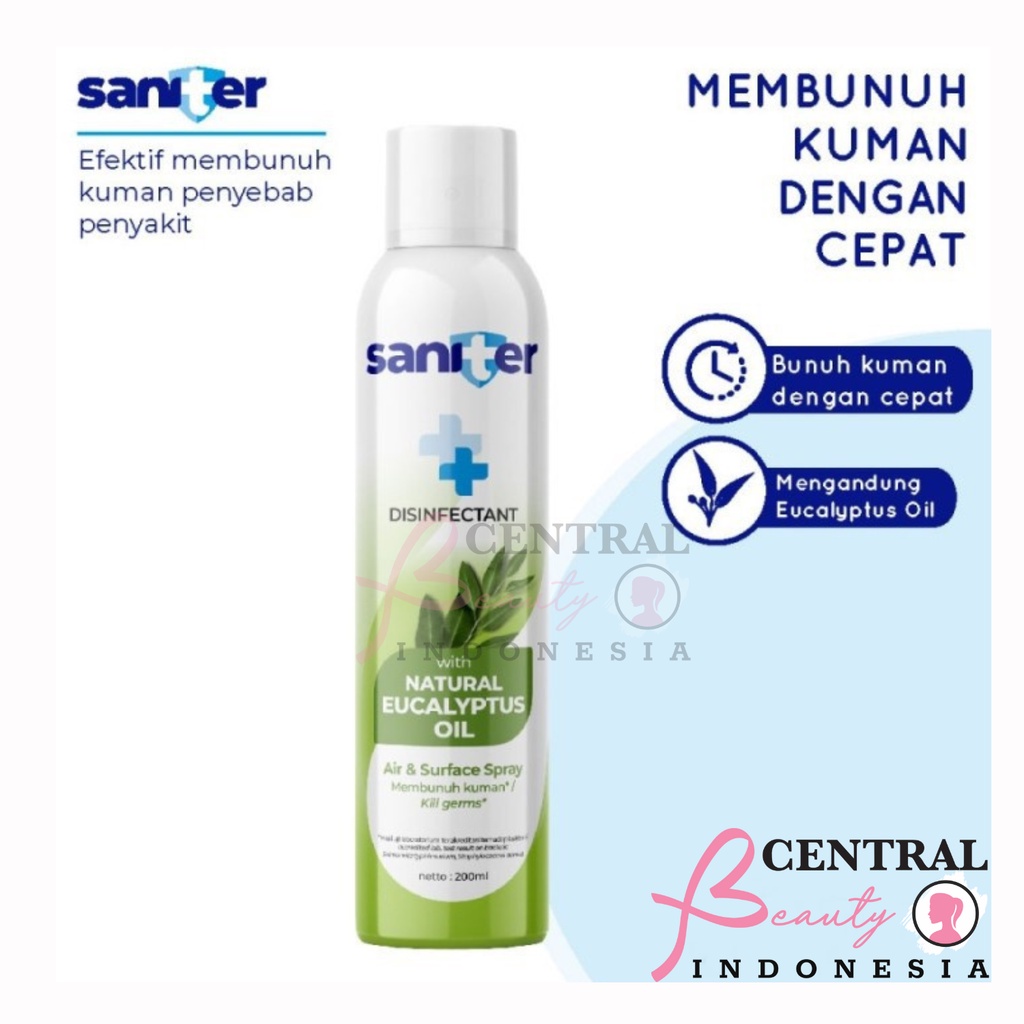 SANITER ❤ Central Beauty ❤ Eucalyptus Oil 200 mL Disinfectant Spray Aerosol