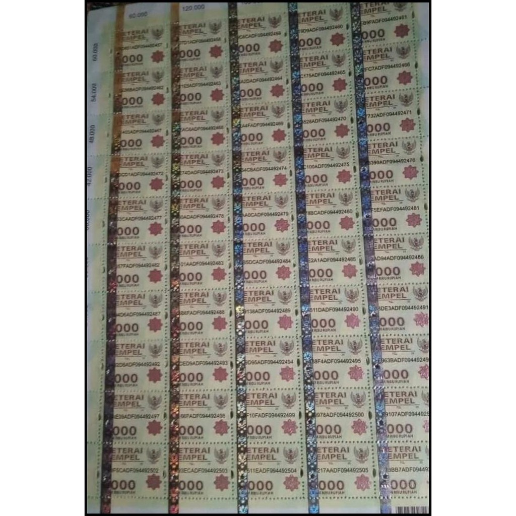 

(Produk Baru !!) Materai 6000 10 Pcs