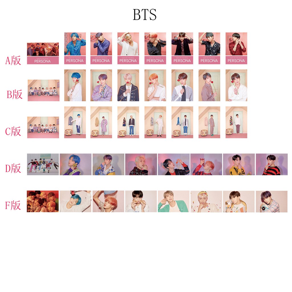 BTLO BTS LOMO set tali jepit card album kartu foto photocard bangtan persona