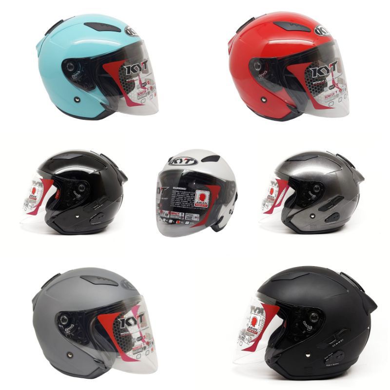 Helm KYT GALAXY Flat R BLACK DOFF & Motif Corak