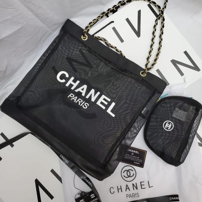 Jualan Chanel Tote Bag Transparan Diskon