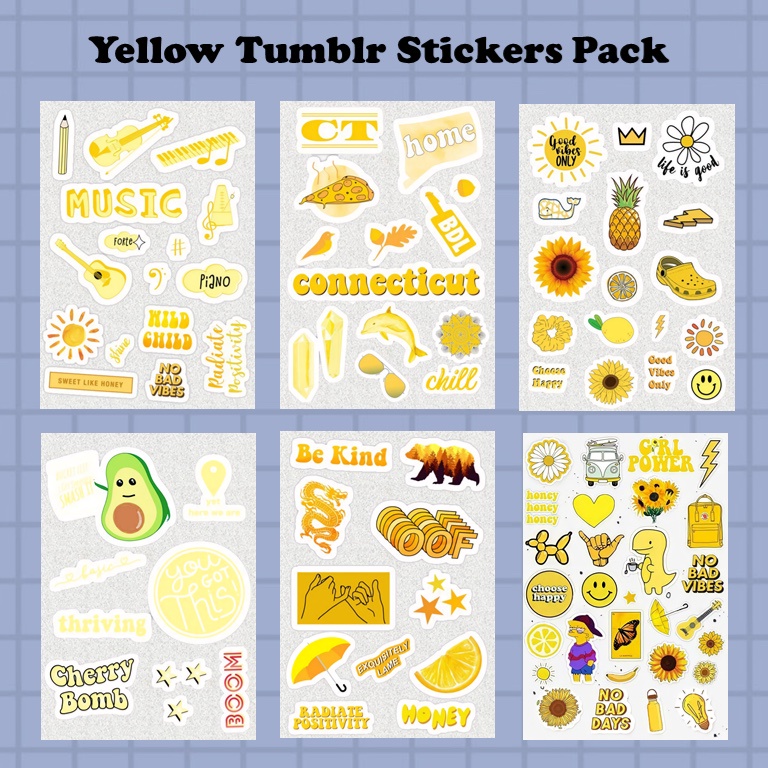 

yellow tumblr stickers series stiker tumblr kuning aesthetic