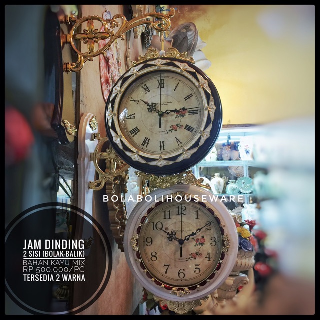 Jam dinding 2 sisi