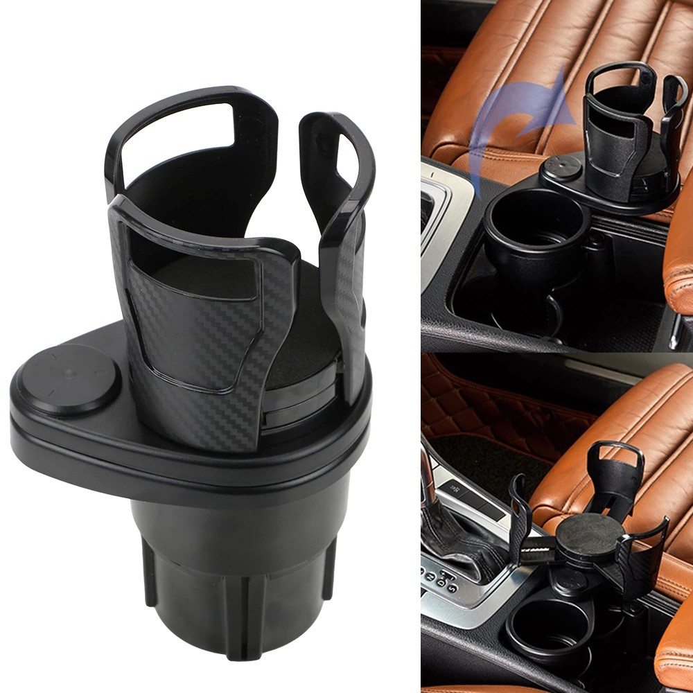 Cup Holder 2 In 1 Multifungsi Dapat Berputar 360 Derajat Anti Slip Untuk Mobil