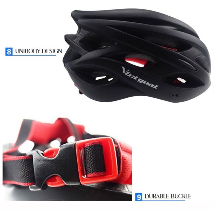 Helm Sepeda EPS PVC Shell + Lampu Backlight LED