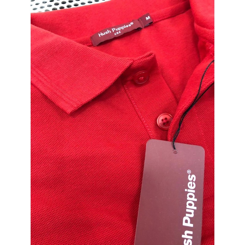 Kaos Kerah/ Polo Hush Puppies Faldo Original Merah / Putih