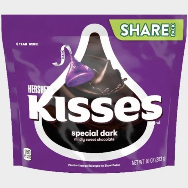 

HERSHEY'S KISSES SPECIAL DARK CHOCOLATE 283 GR Cokelat Impor USA