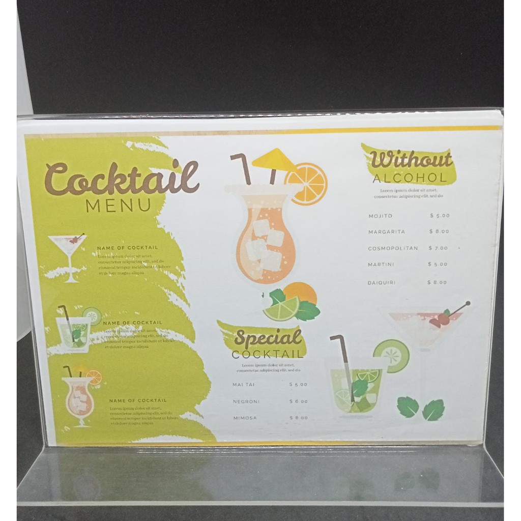 

Cetak Daftar Menu A5 Bahan Photopaper
