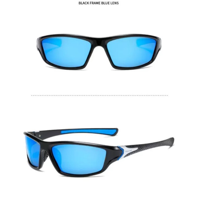 Kacamata Sepeda Gowes Polarized Bicycle Glasses Outdoor Sports Kacamata Lensa Biru D120