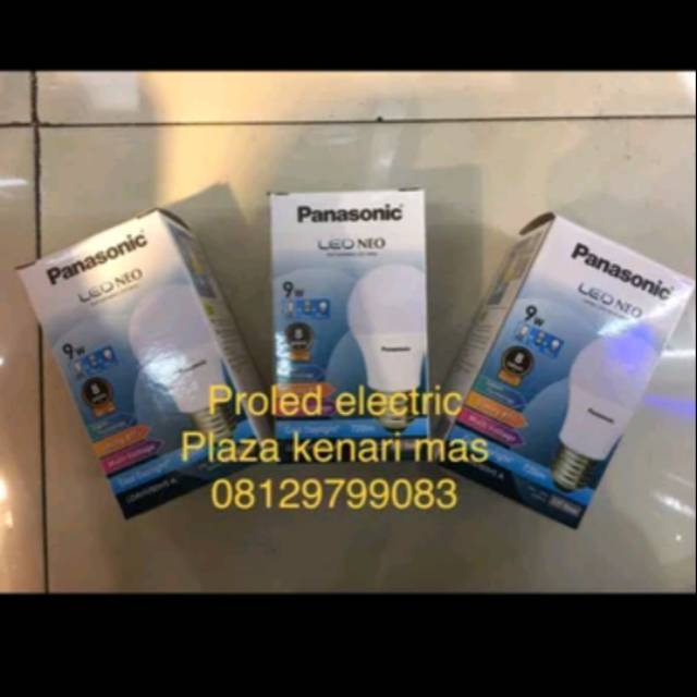 Lampu led bulb led panasonic 9w 9 watt