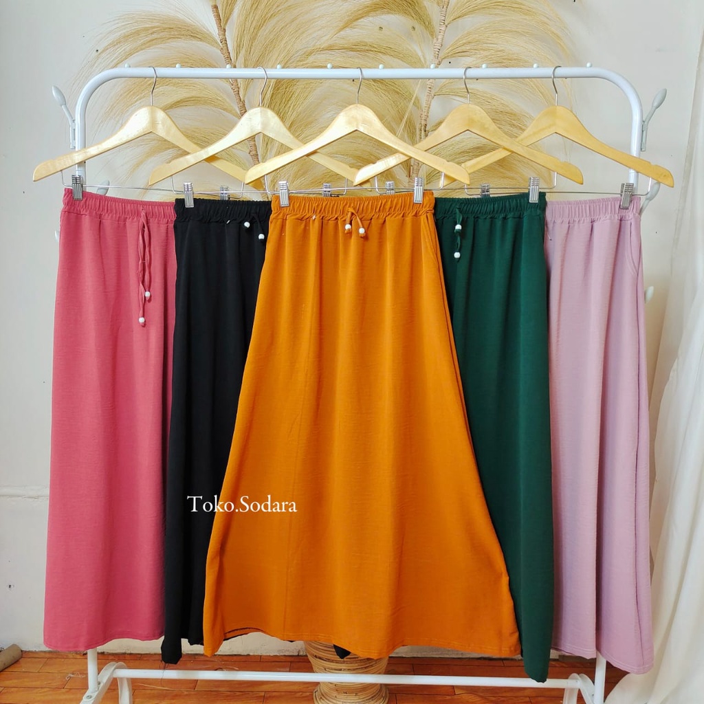 Rok Wanita Crincle Model A line // Rok Terbaru Bisa Cod