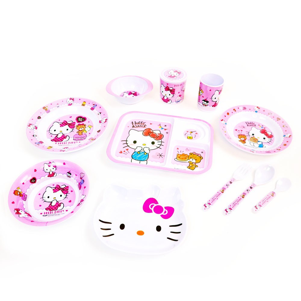 Dapurdia Tableware Children Gift Set 12 pcs Motif Hello Kitty