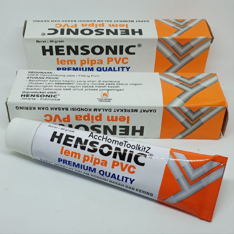 Lem pipa PVC 40 gram / Lem Paralon / Henconic