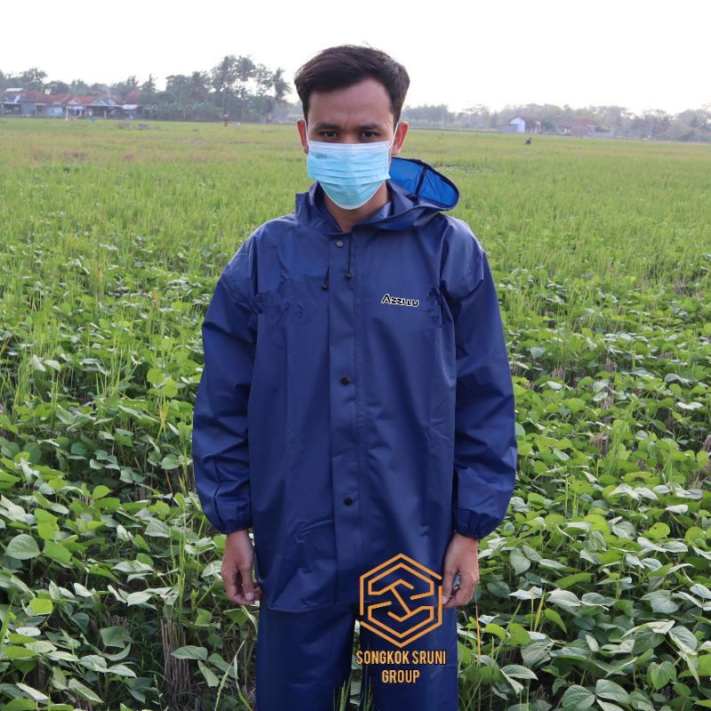 SETELAN JAS HUJAN PRIA WANITA SRUNI BAHAN PVC 025 TEBAL KUAT ELASTIS ORIGINAL MANTOL MANTEL AXIO POLO RUBEL EXTRIME MASELA BATOK GNA AZKA WALET RAFF AXO KELELAWAR PONCO CELANA