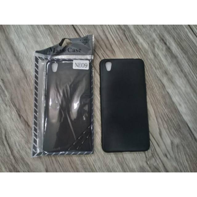 Black Matte Slim Oppo A37 / Neo9 Soft Case Silikon polos hitam
