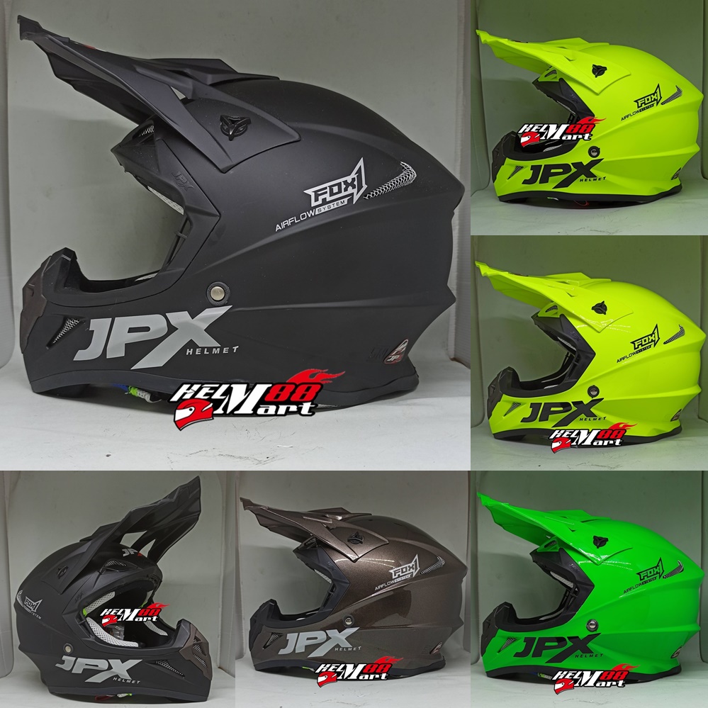 JPX FOX1 Cross Solid Helm JPX Trabas Helm Trail