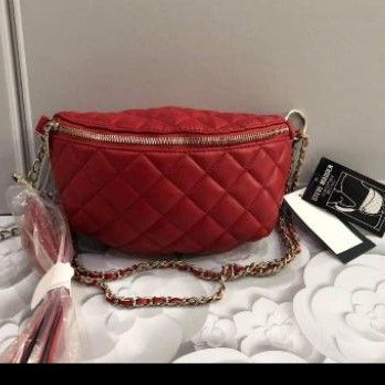 steve madden red belt bag