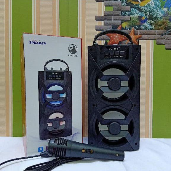 Speaker Bluetooth Karaoke MH-36BT plus mic karaoke