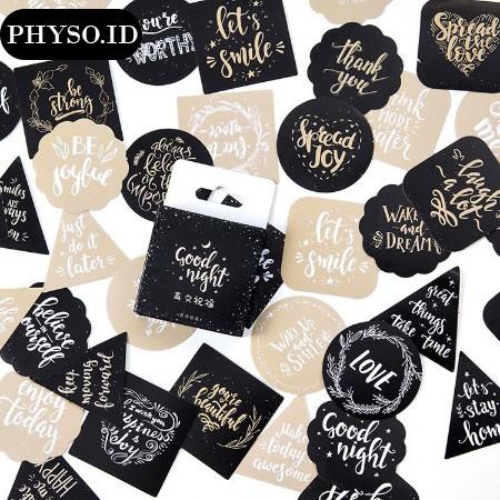 

[PHYSO] 45 PCS STICKER GREETINGS and BLESSING untuk SCRAPBOOK / DIARY / JURNAL