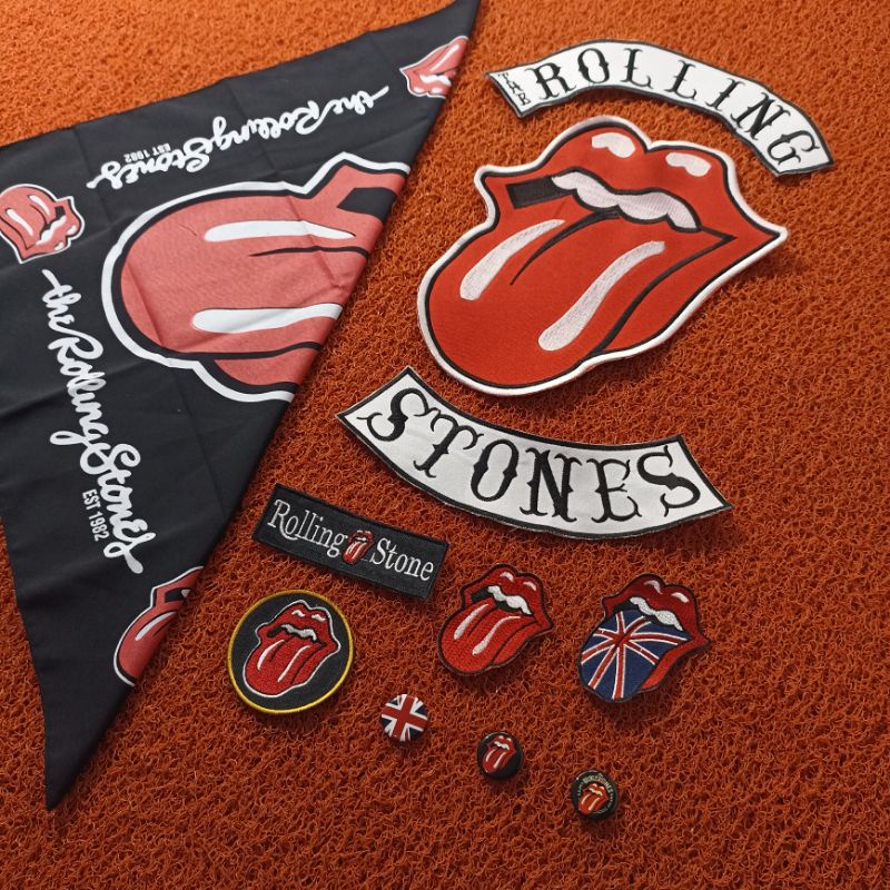 Backpatch bordir besar The Rolling Stones Premium