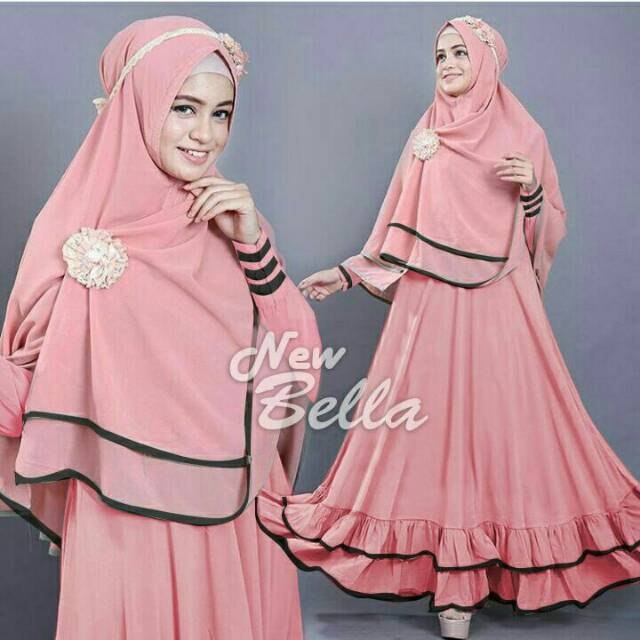 FC Set hijab syari Bella (ada 8 warna) / set hijab syari kekinian
