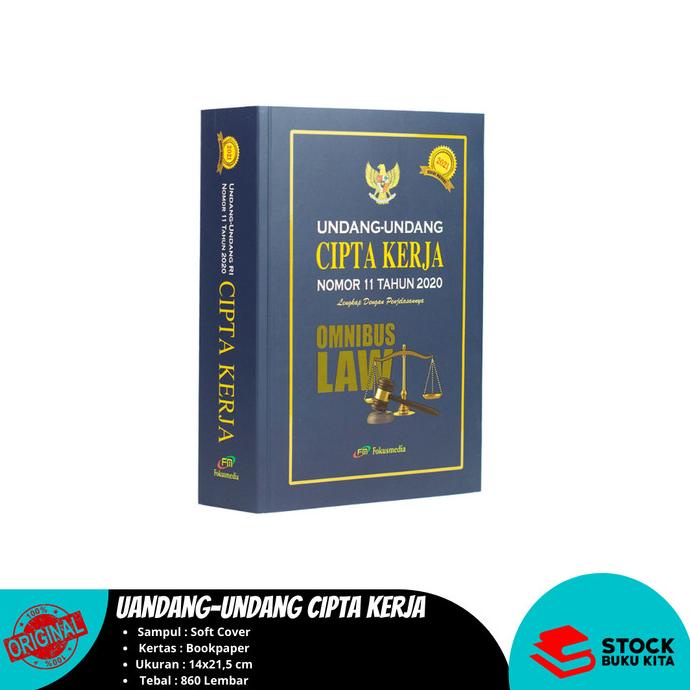 

Buku Undang-Undang Cipta Kerja Omnibus Law Nomor 11 Tahun 2020 Lengkap PROMO