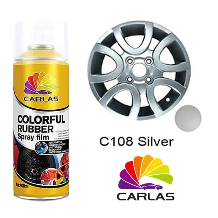 CARLAS RUBBER PAINT Perak Dof - CARLAS C108 Silver Doff