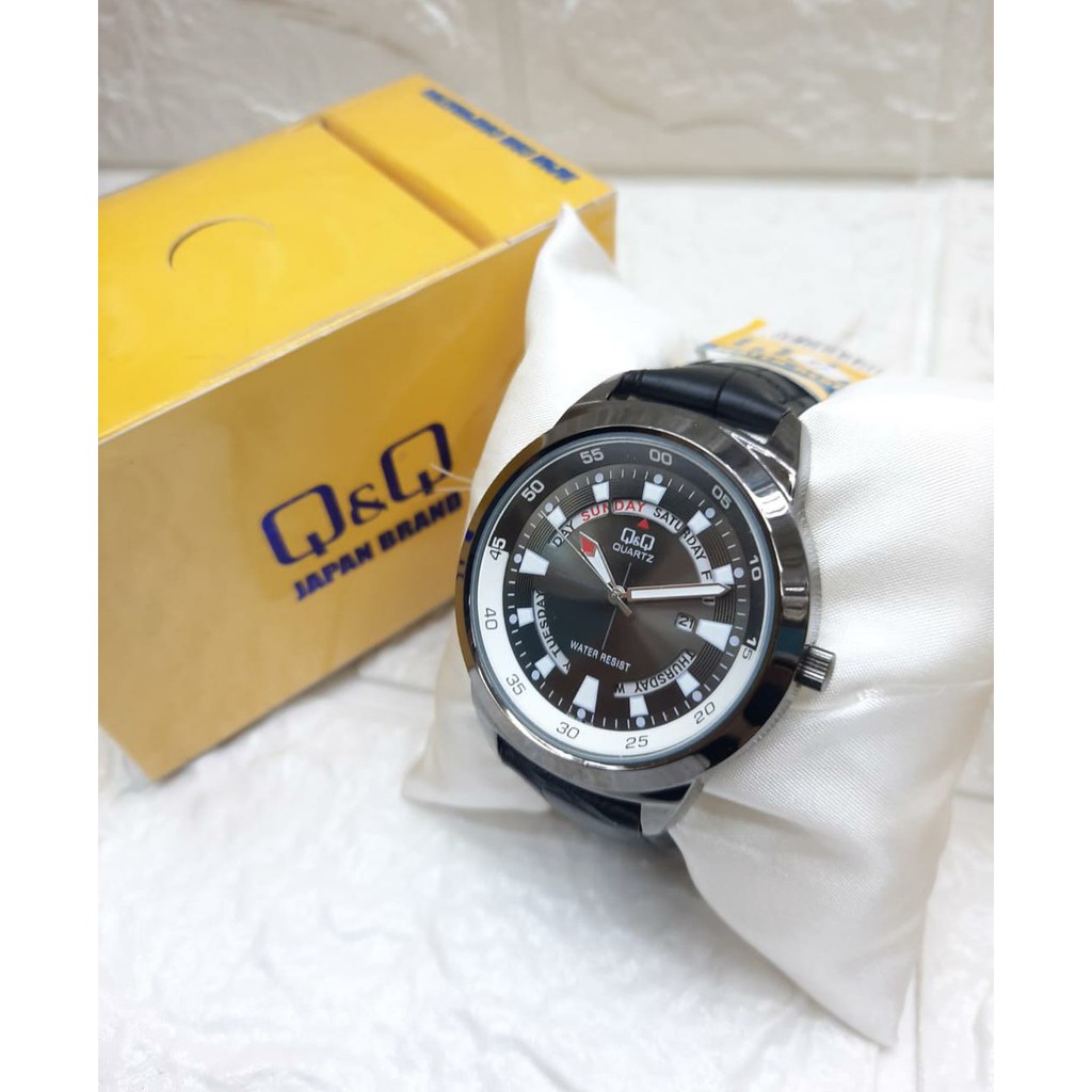 JAM TANGAN PRIA / COWOK Q&Q A148 KULIT ORIGINAL