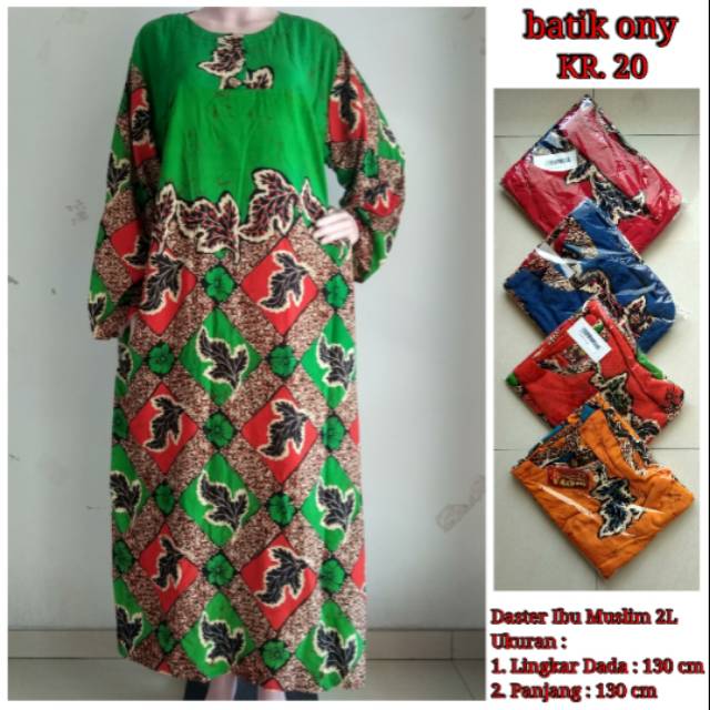 Daster Muslim Super Jumbo 2L LD 130 Bahan rayon adem berkualitas Harga murah