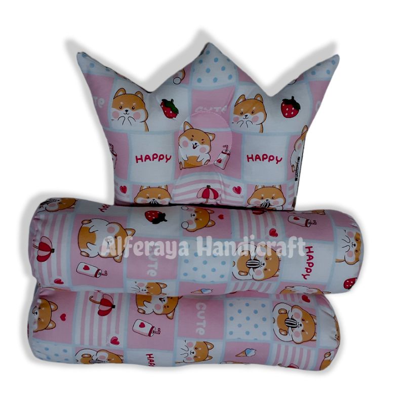 Bantal Guling Bayi / Baby Gift Set Newborn / Kado Bayi-Hamster Pink