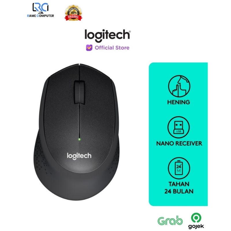 Logitech M331 Mouse Wireless Silent Click - Black