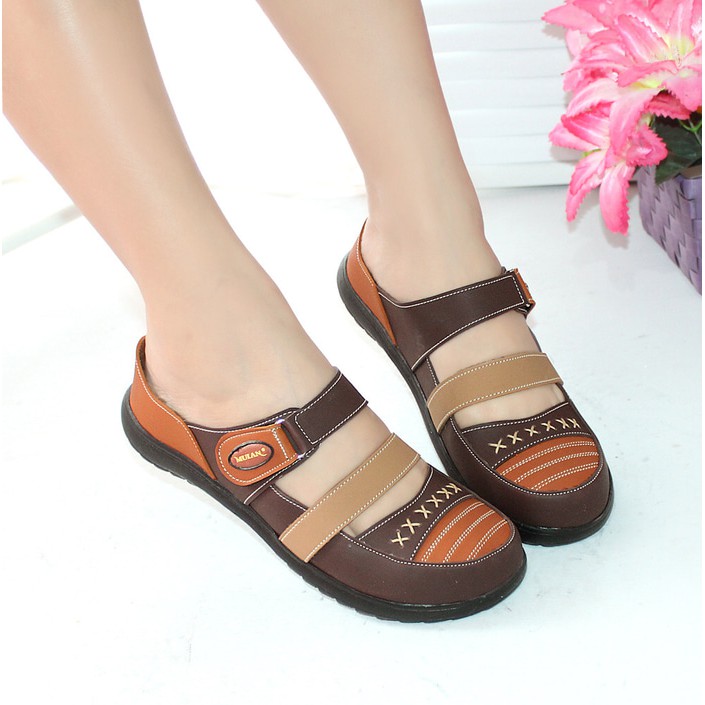 Sepatu Sandal Wanita Flat Bakpau ORI MULAN 1761