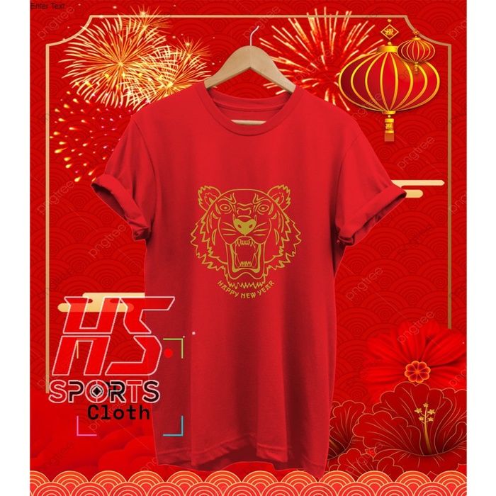 KAOS IMLEK 2022 Gong Xi Fa Cai - BAJU IMLEK - KAOS SINCIA - TIGER GOLD