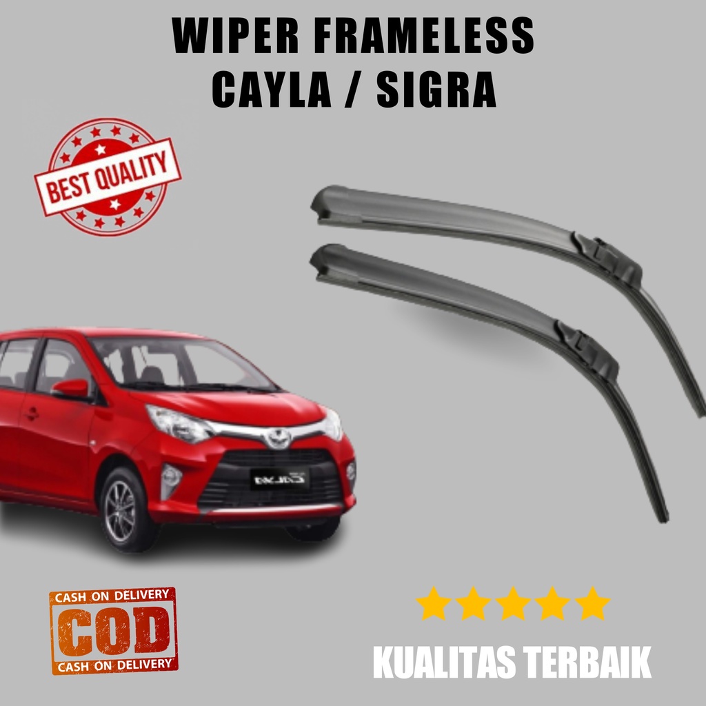 Wiper Calya Sigra Sapuan Kaca Mobil Model Frameless Banana Karet 1 Set Ori Variasi Wiper Mobil Toyot