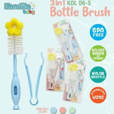 Kandila 3in1 Bottle Brush Set &amp; Clamp KDL06-5