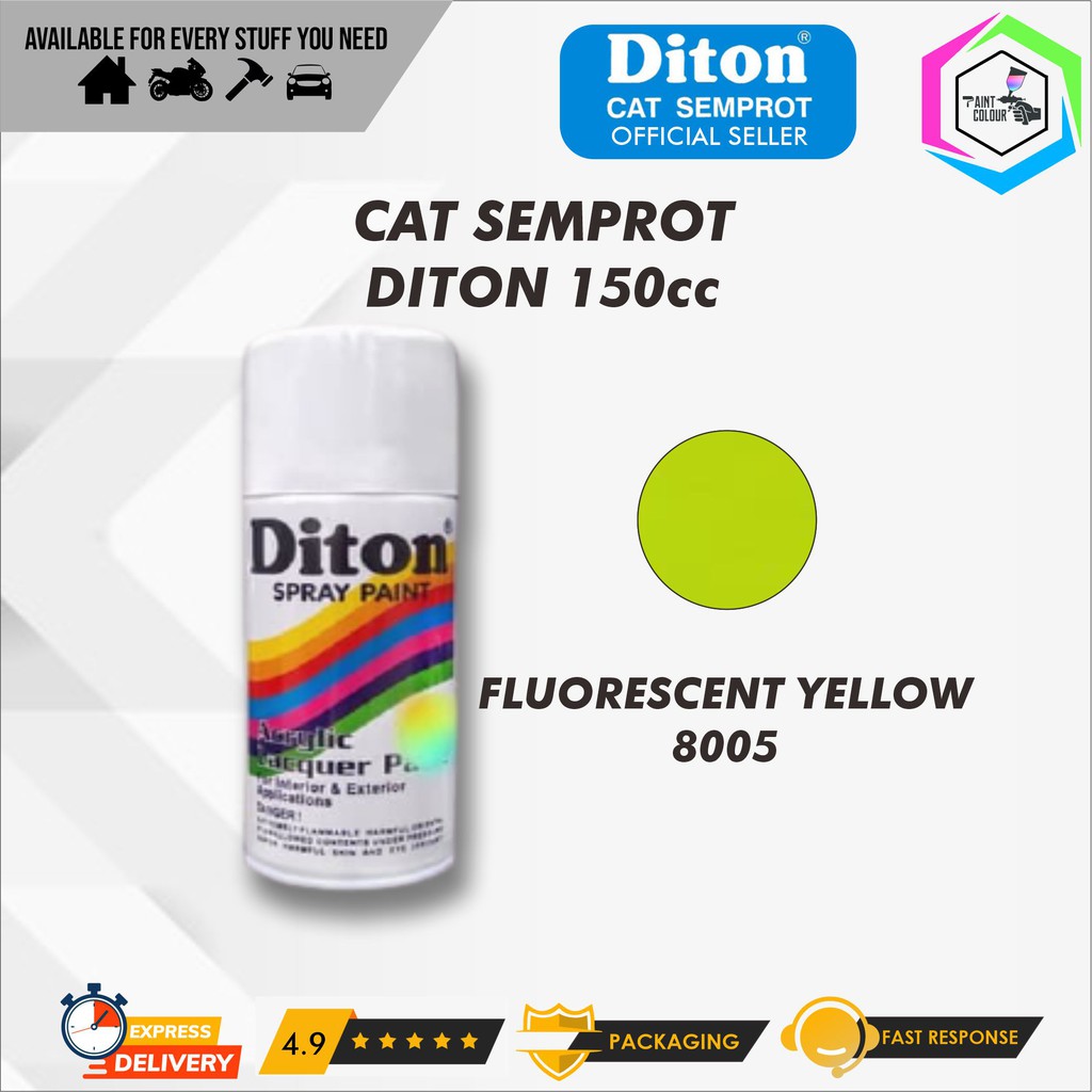 Diton Cat Semprot/Pylox/Motor/Helm 150cc - 8005 Fluorescent Yellow