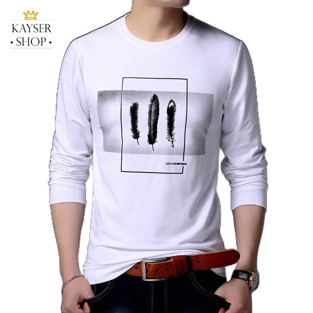 Baju Lengan Panjang Pria Kayser Feathers Kaos Distro Model Sweatshirt