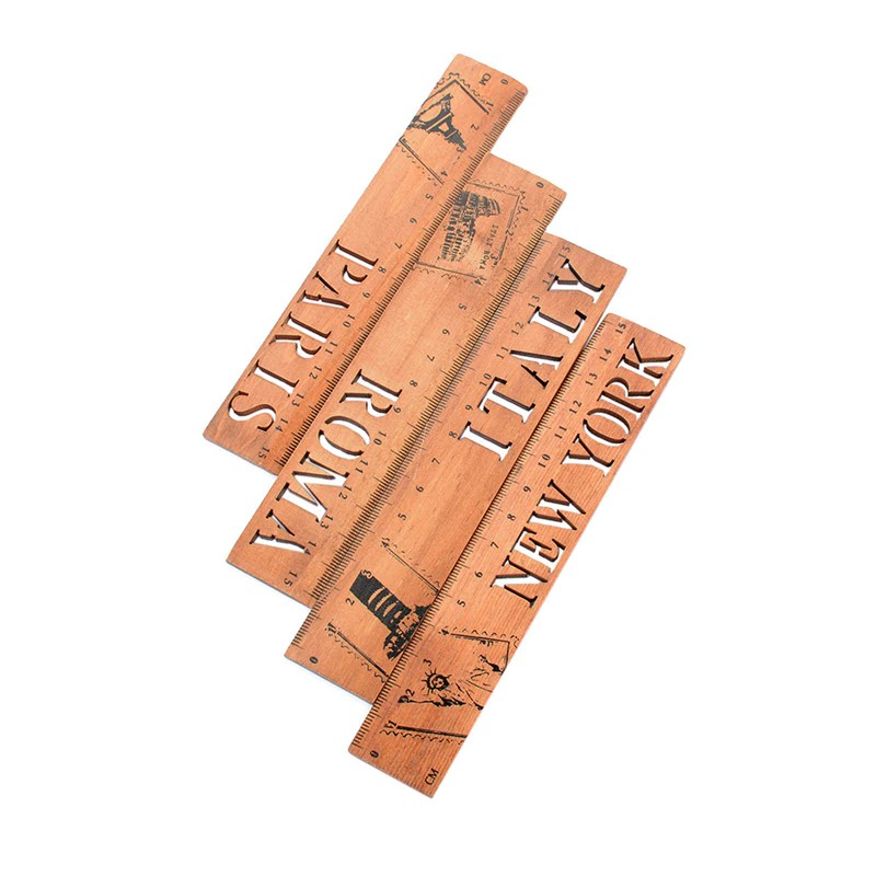 

INDORETAIL | 1 Pcs Kayu Alami Lurus Penggaris Mengukur Alat Menggambar Belajar Alat Tulis Siswa