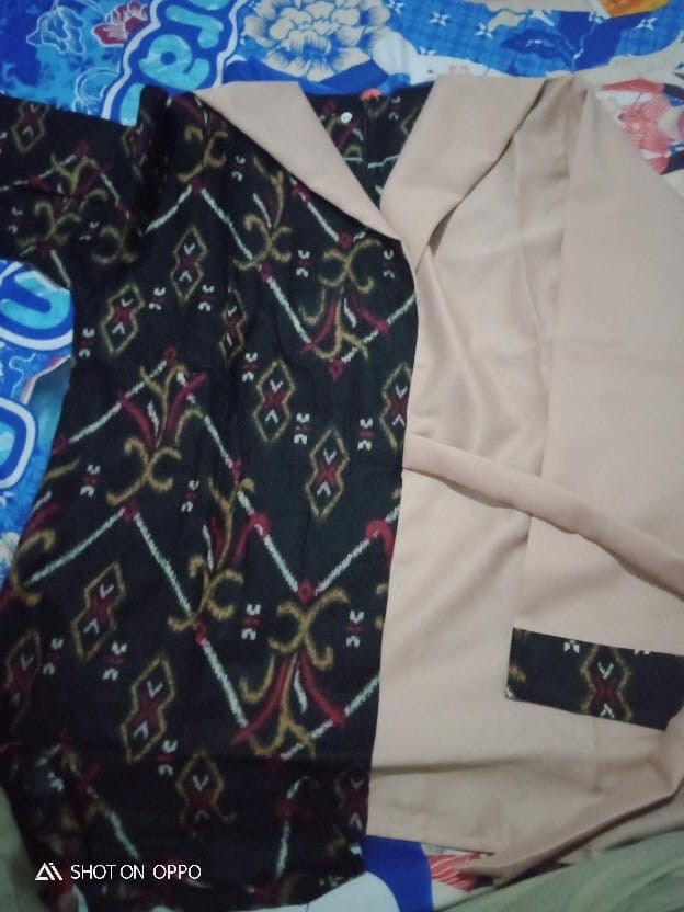 Batik Tunik Wanita Asj Sa Hrb026 Kenongo Pekalongan Sogan Tulis