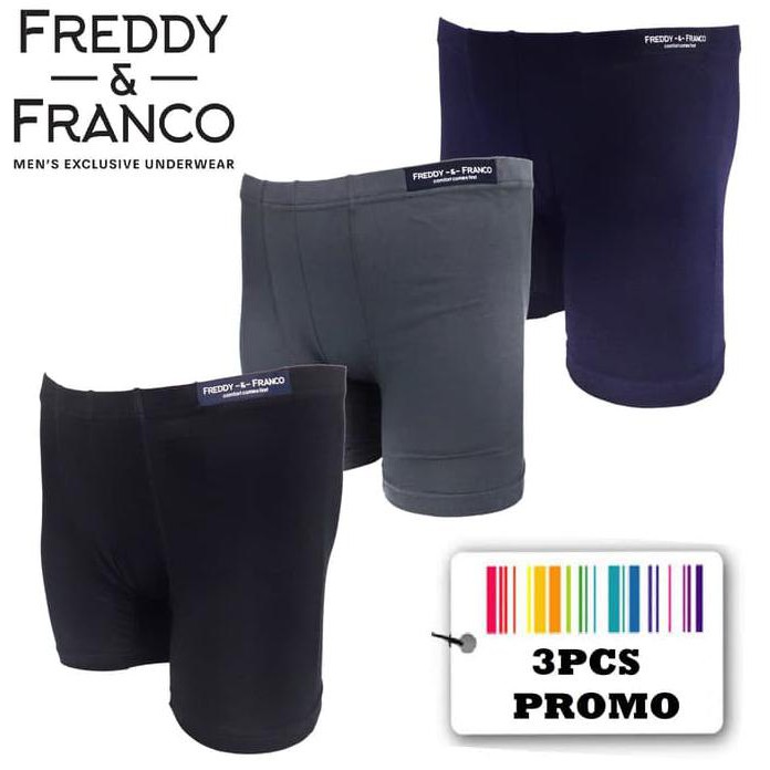 Hot Produk Freddy & Franco Boxer 01 (Promo 3Pcs Pack) / Boxer Premium / Boxer - Mix, S Terlaris