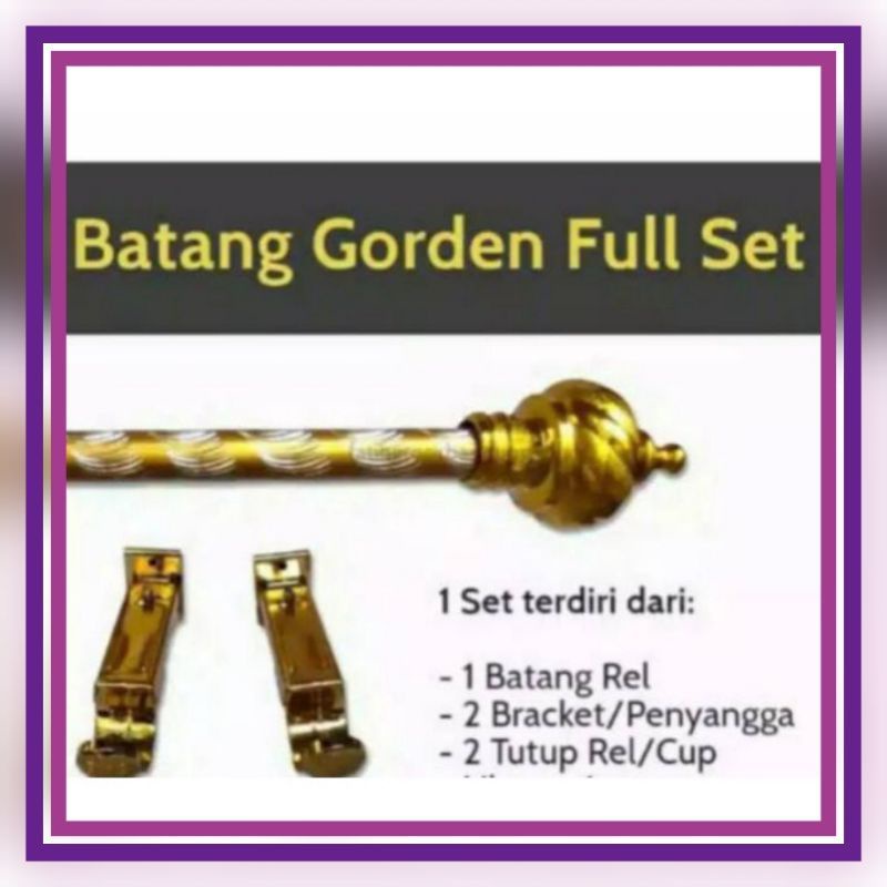 Batang Gorden Full Set/ Besi Korden Full Set  FREE BUBLE WARP