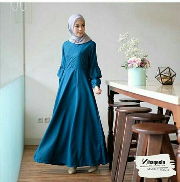 Malika Dress, DRESS MUSLIM, baju wanita, baju gamis, dress, gamis, Baju gamis, fashion wanita